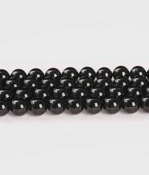 Natuurlijke Zwarte Toermalijn Kralen Rond Losse Spacer Edelsteen - 4-12mm voor Sieraden Maken