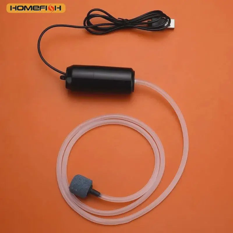 Stille Mini USB Zuurstofpomp voor Aquarium en Vis Kweek - Draagbaar & Compact