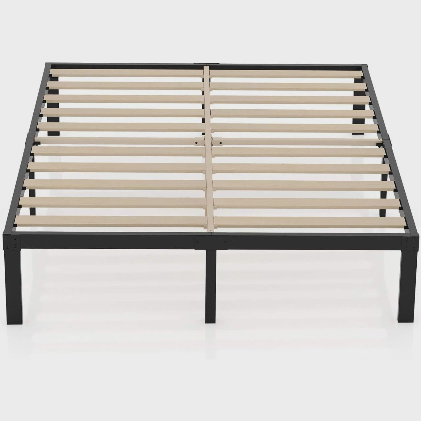 Heavy Duty Stalen Bedframe met Houten Lattenbodem - 3500lbs Draagkracht