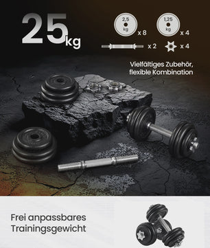 Verstelbare Gietijzeren Halterset SONGMICS - 20/30/40 kg