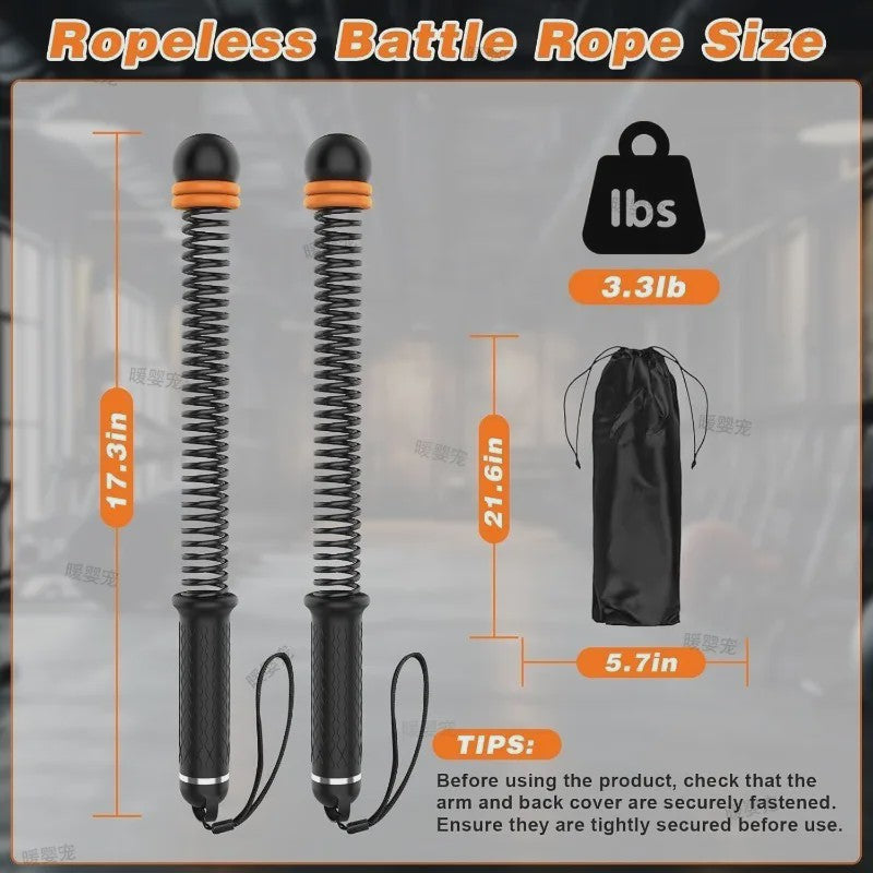 Touwloze Battle Rope met Verstelbare Weerstand: Full Body Workout voor Thuisgym