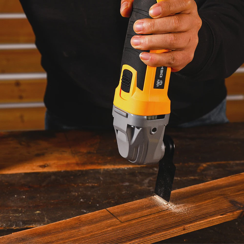 DEKO DKOM40LD1 Multifunctionele Oscillerende Tool - 300W, Variabele Snelheid voor Houtbewerking & DIY