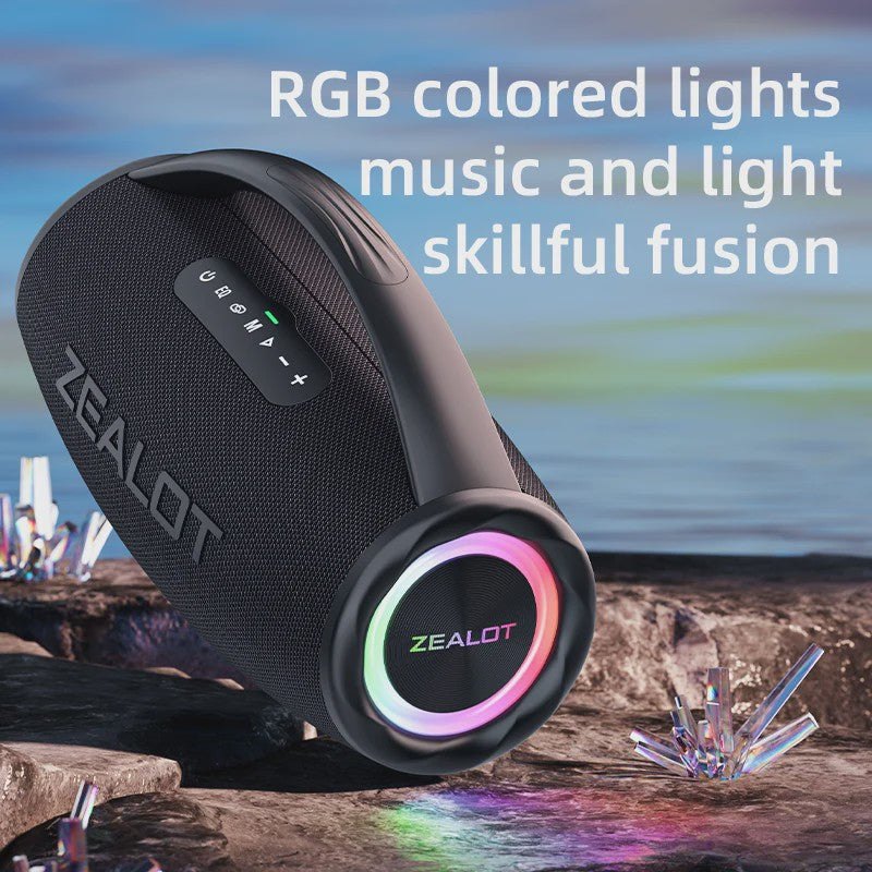 Zealot S97 Karaoke Speaker met 2 Draadloze Microfoons - Draagbaar Bluetooth Geluidssysteem