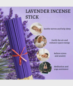 Lavendel Wierookstokjes (50/80 stuks) - Langdurige Geur voor Ontspanning en Sfeer