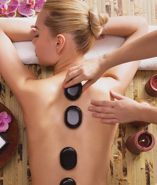 12 Pcs 4x6cm Spa hot Stone Beauty Stones Massage Lava Natural Stone Hot Relieve Stress RELAX jade massage set toe massage
