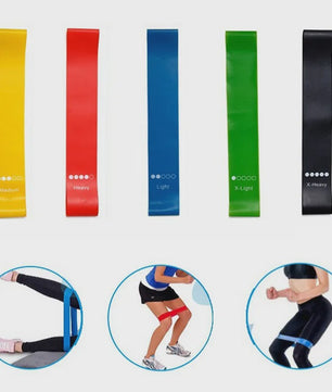 Set Weerstandsbanden Fitness - 5 Stuks TPE Elastische Loop Bands voor Krachttraining, Yoga & Gym