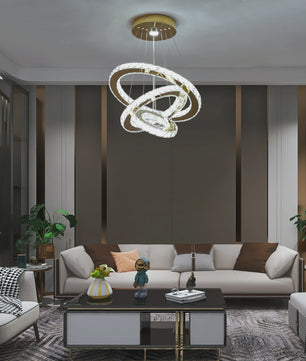 Luxe Kristallen Kroonluchter LED - Plafondlamp voor Woonkamer, Hal & Eetkamer