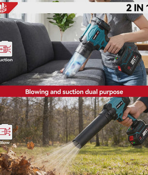ONEVAN 2-in-1 Accu Bladblazer & Stofzuiger - 330000RPM Borstelloos