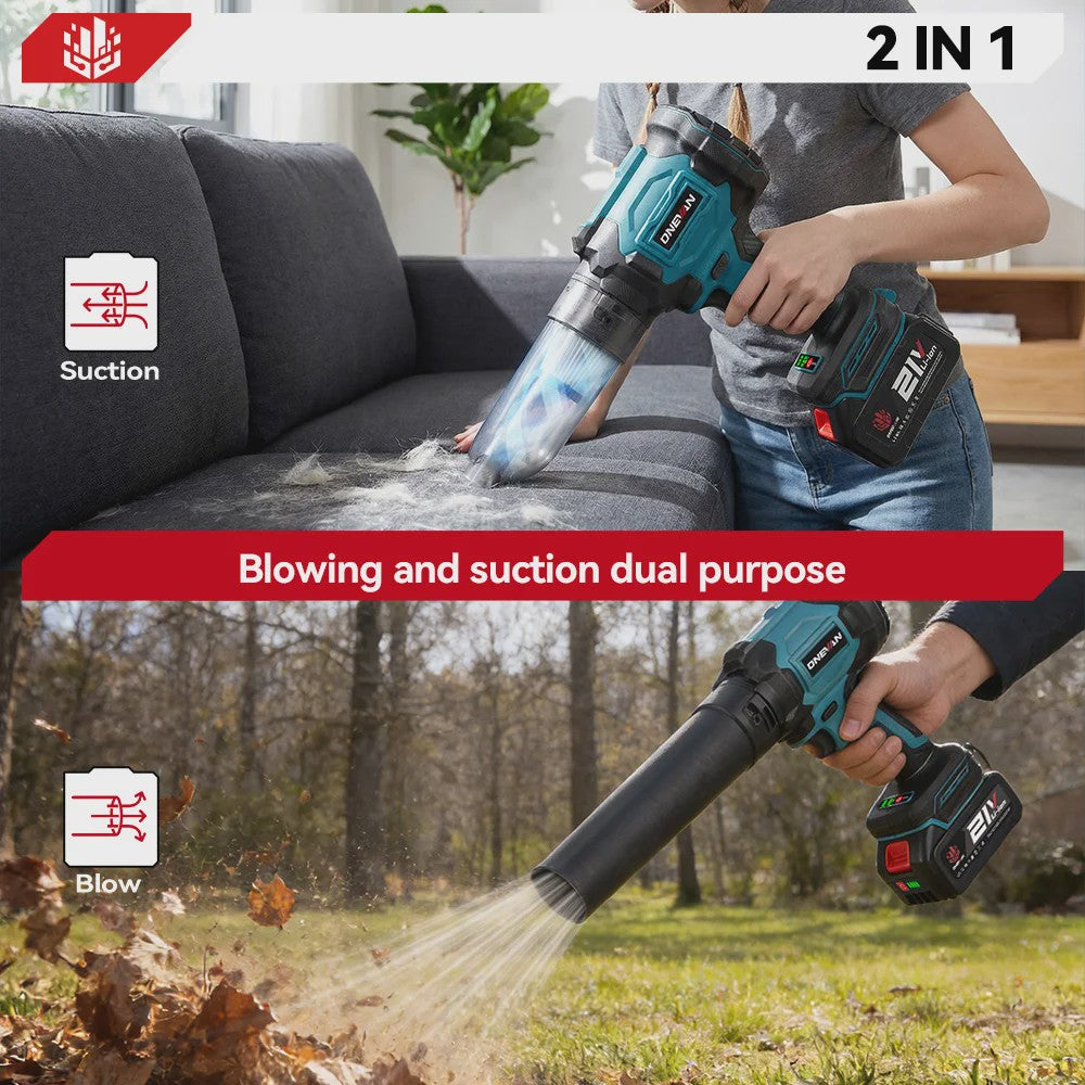 ONEVAN 2-in-1 Accu Bladblazer & Stofzuiger - 330000RPM Borstelloos