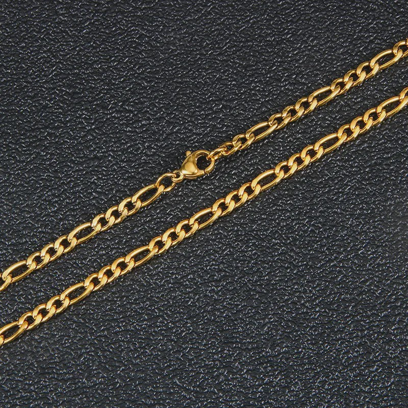 Heren Figaro Ketting - Stoer RVS Punk Hiphop Sieraden Cadeau
