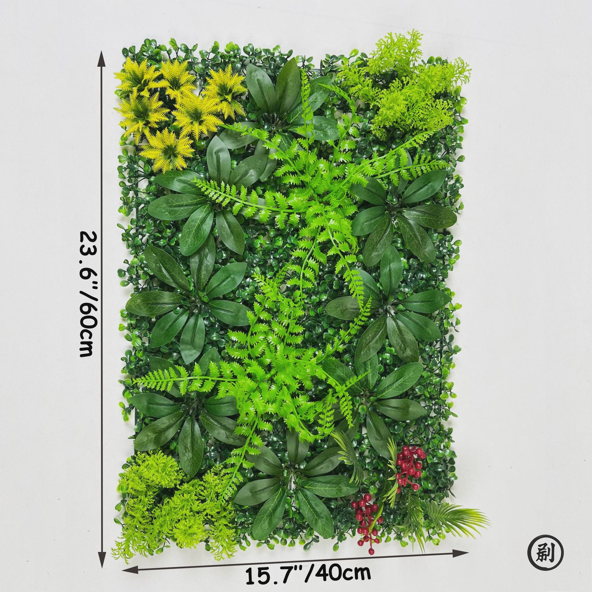 Kunstplant Muurpaneel Groen met Gras en Buxus - Decoratieve Privacy Schutting voor Buiten