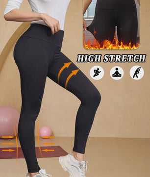 Dames Thermische Fleece Leggings met Hoge Taille - Warm & Zacht voor Yoga en Workout