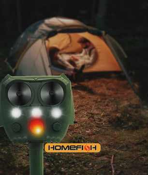 Solar Dier Afweerder Ultrasoon met LED Verlichting - Honden, Katten & Vogels Verjagen
