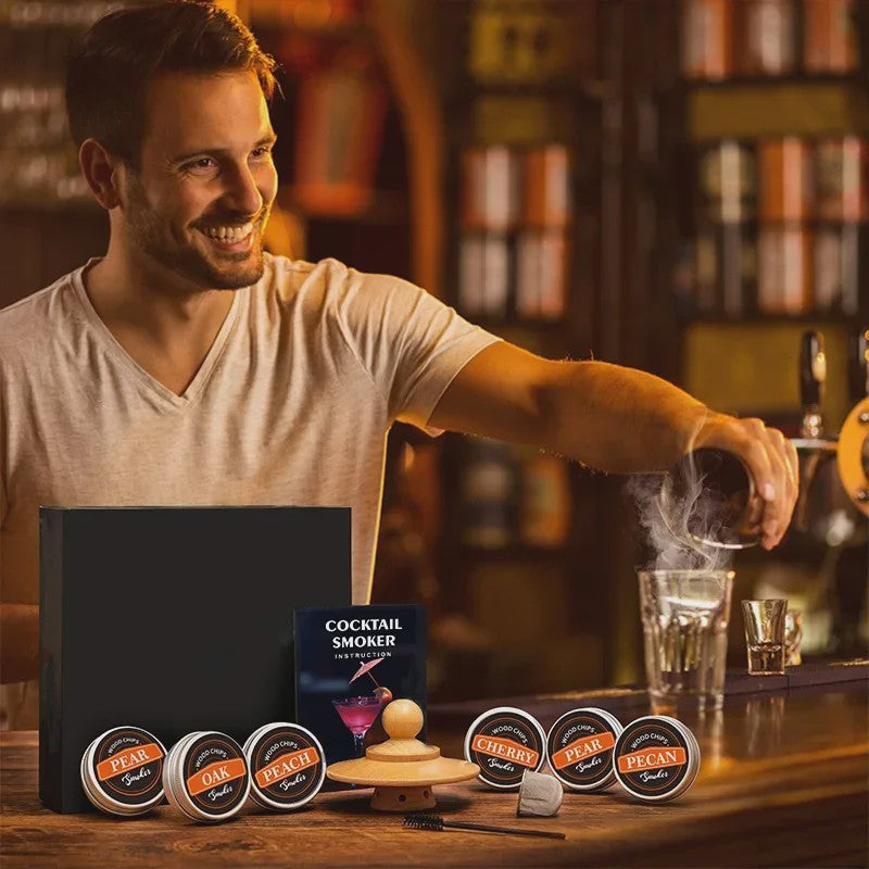 Whiskey Smoker Kit met 6 Houtspaanders - Cocktails & Old Fashioned Infuser