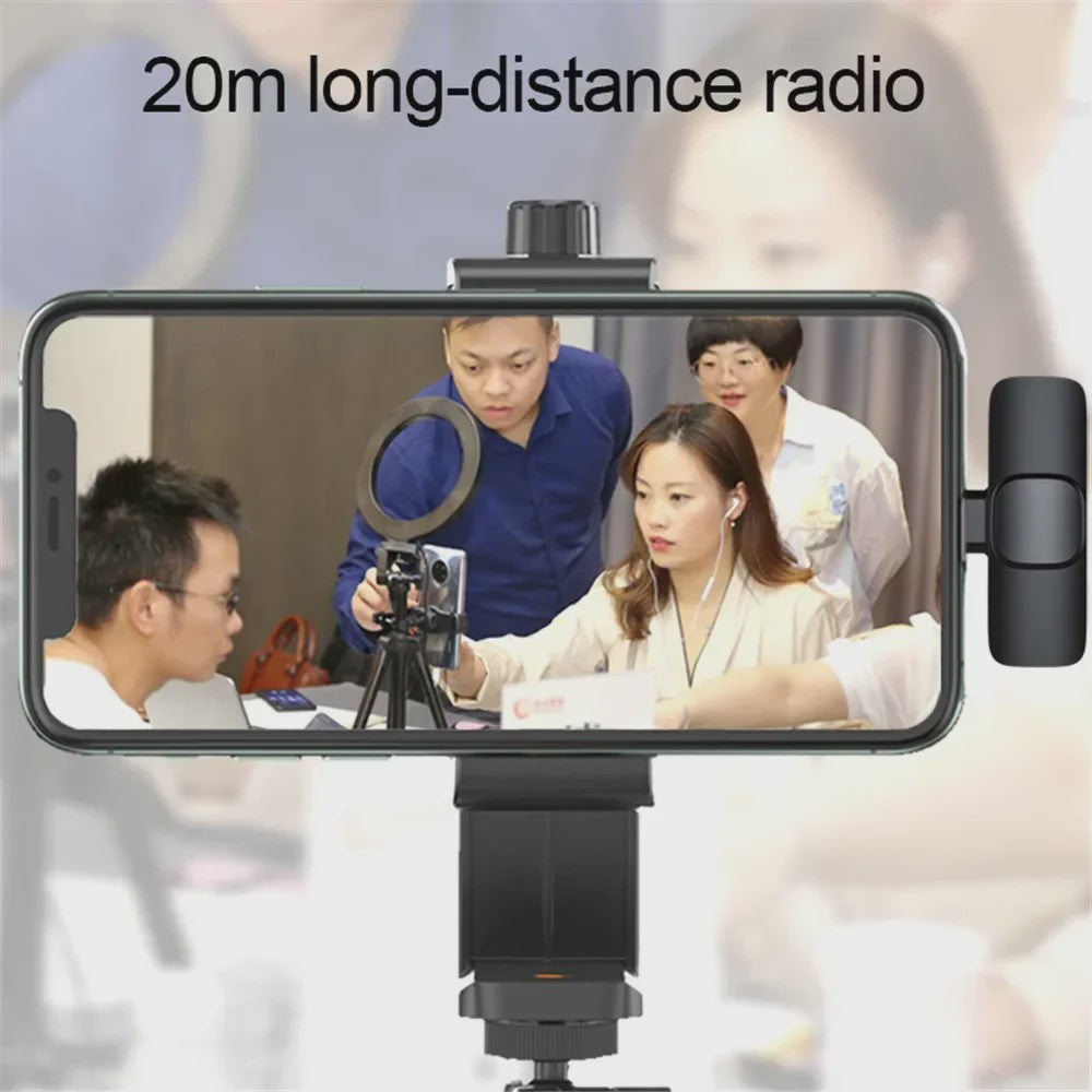Draadloze Lavalier Microfoon Set (2.4G) voor iPhone & Android - Live Streaming & Opnames