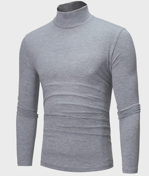 Heren Slim Fit Thermoshirt met Hoge Hals - Lange Mouwen voor Winter en Herfst