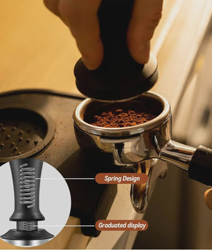 Professionele Koffie Tamper 51/53/58mm - Roestvrij Staal Basis - Barista Tool