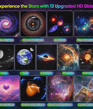 Upgrade Galaxy Projector Pro: HD Sterrenhemel & Planetarium met 360° Rotatie - Wit