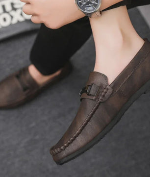 Elegante Heren Loafers met Dikke Zool - Stijlvolle Leren Instappers