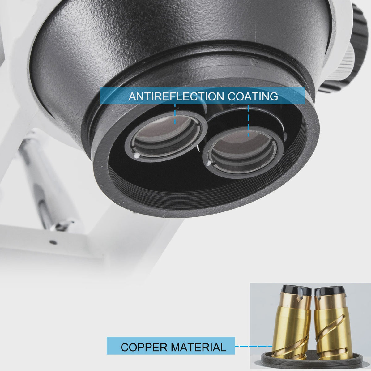 Trinocular Stereo Microscoop 3.5X-90X met Camera Aansluiting en Verstelbare Arm