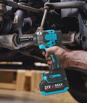 Krachtige Accu Slagschroevendraaier 1200Nm - Borstelloos, 5 Versnellingen, 1/2" Aansluiting, Compatibel met Makita 18V Batterijen