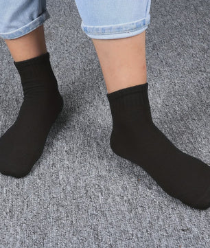 10 Paar Heren Katoenen Sokken - Mid-Calf, Effen Kleur, All Seasons
