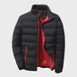 Heren Winterjas met Staande Kraag - Dik Katoen, Rits, Casual & Business Stijl