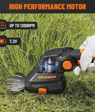 DOVAMANN 3-in-1 Snoeischaar met Telescoopsteel - Draadloos & 2 Bladen voor Tuinonderhoud