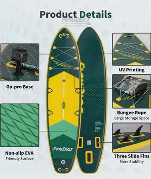 Opblaasbaar Stand Up Paddle Board Funwater 350cm - 200kg Capaciteit - Complete Set