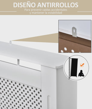 Homcom Houten Radiatorombouw 111.5x19x82cm - Elegant & Modern Design