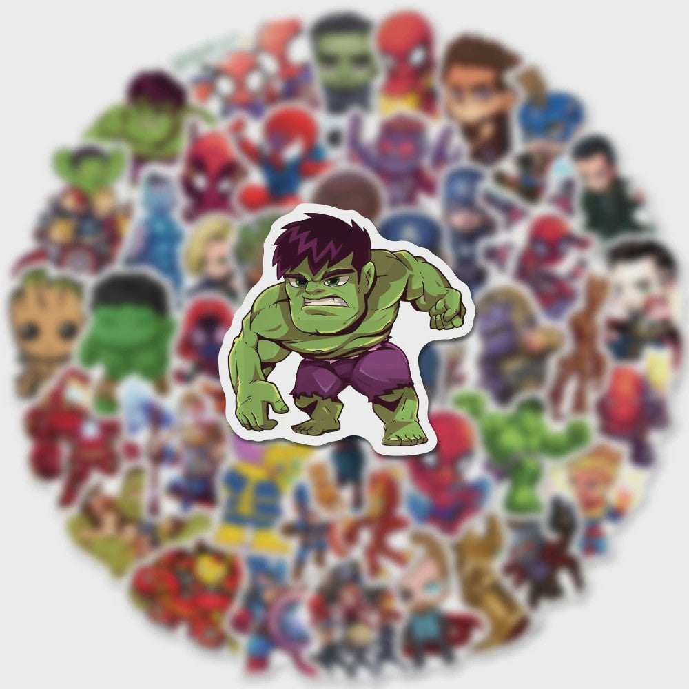 Marvel Avengers Superheld Stickers - Waterdicht & Decoratief (10-200 Stuks)