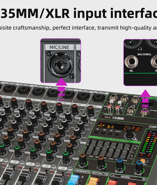 Depusheng PA Serie Audio Mixer Console: 6-16 Kanalen, USB, 48V Phantom Power & 256 DSP Effecten