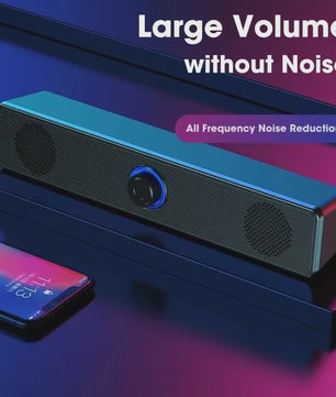 Draadloze Bluetooth Soundbar Speaker voor PC, TV en Laptop - 4D Stereo Geluid