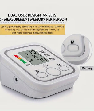 Digitale Bloeddrukmeter Arm - Meet Nauwkeurig Systolische, Diastolische Druk & Hartslag