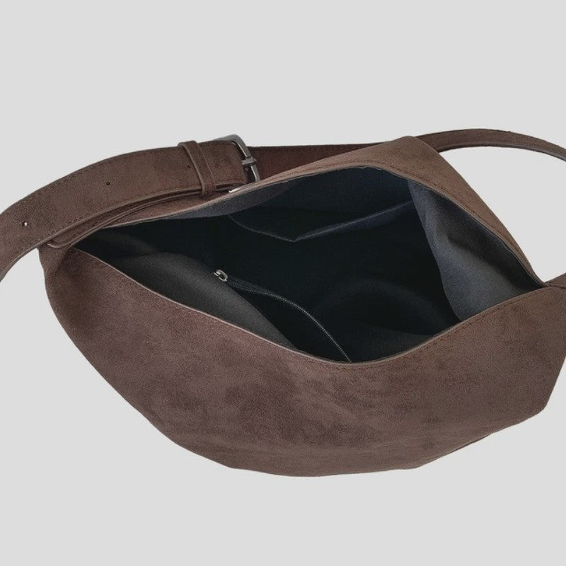 Luxe Dames Tote Bag in Suède Look - Grote Capaciteit, Retro & Veelzijdig