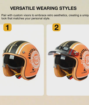 Stijlvolle Open Face Motorhelm met Unieke Graffiti Art - Lichtgewicht & Geventileerd