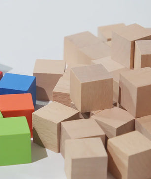 Houten Bouwblokken Kleurrijk - 50/100 Stuks - Educatief Stapel- en Leerspeelgoed voor Kinderen