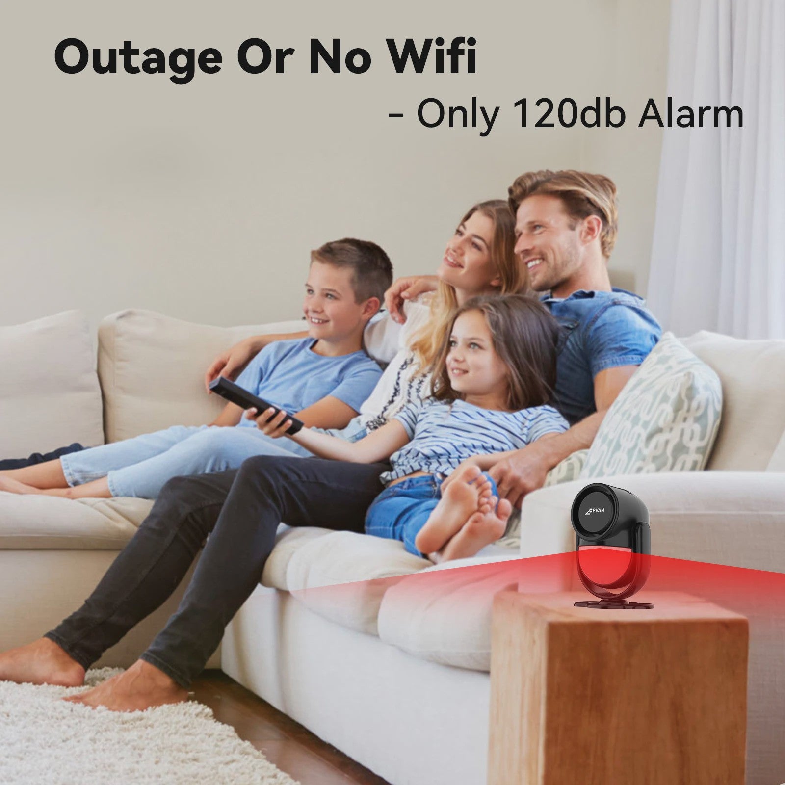 CPVAN Smart Home Alarm Systeem met PIR Bewegingsmelder, Deursensor en Afstandsbediening - Tuya WIFI