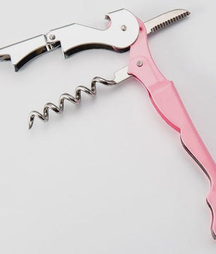 Roestvrijstalen Multifunctionele Kurkentrekker & Flesopener - Zilverkleurig