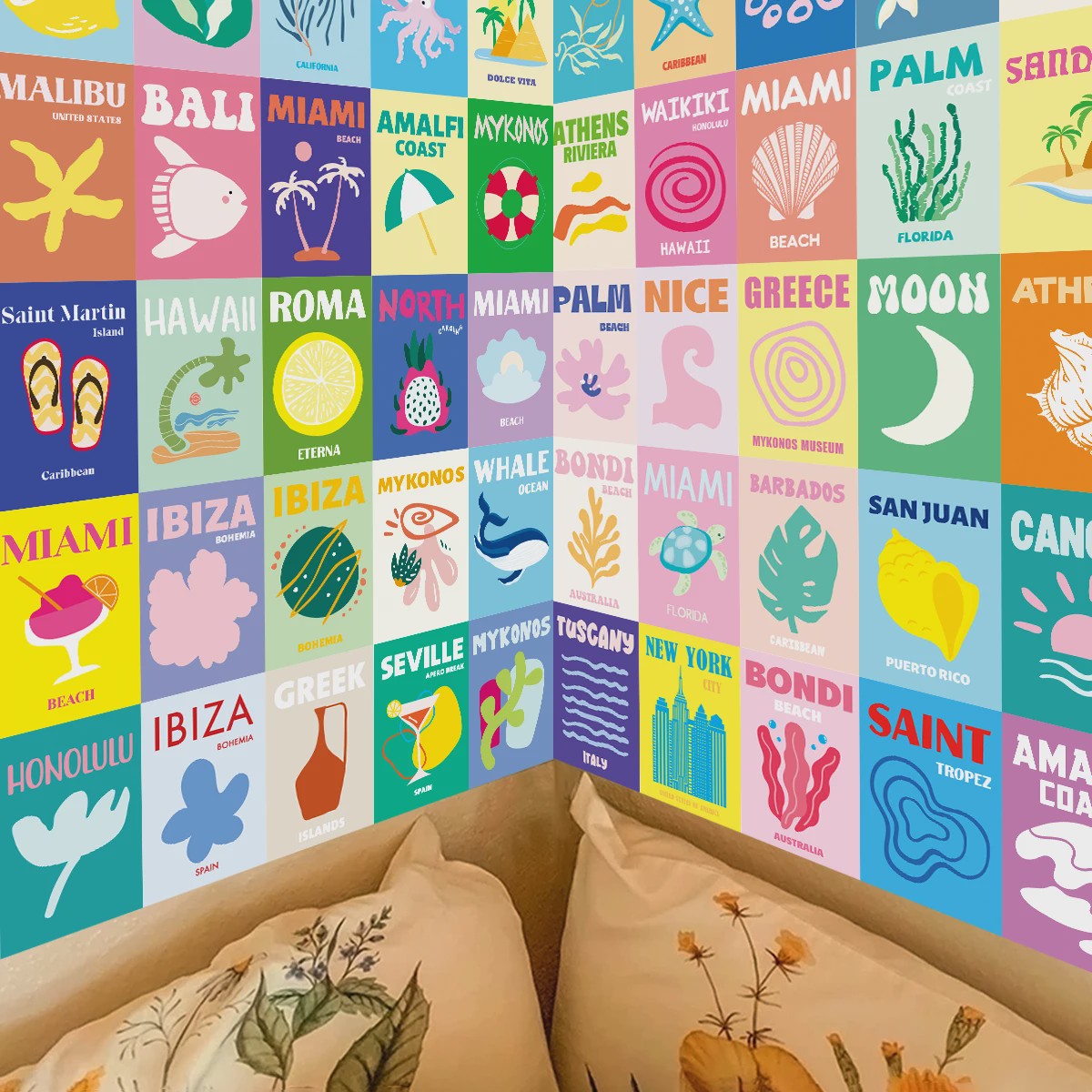 50 Stuks Reispostkaarten Set - Decoratie voor Fotowand, Feest & Album