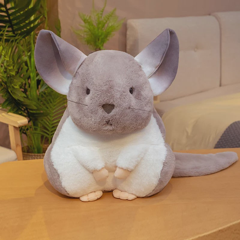 Schattige Chinchilla Pluche Kussen - Zacht Pluche Dier Speelgoed voor Kinderen