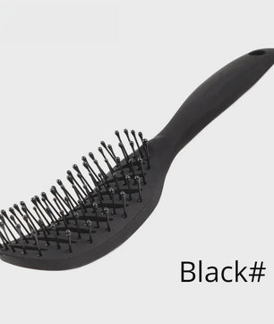 Gevormde Vent Haarborstel - Anti-statisch, Ontklittend & Scalp Massager voor Salonkwaliteit Styling