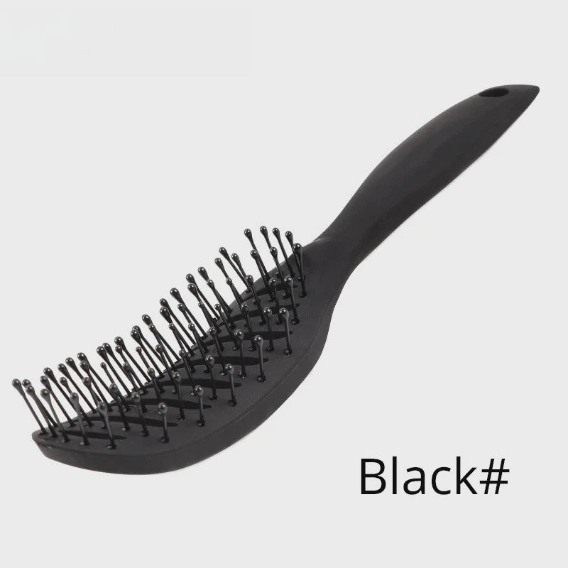 Gevormde Vent Haarborstel - Anti-statisch, Ontklittend & Scalp Massager voor Salonkwaliteit Styling