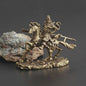 Bronzen Guan Gong Beeld op Paard - Chinese God van Rijkdom Decoratie