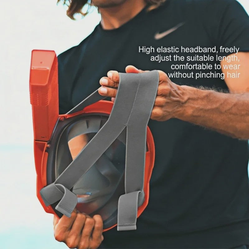 Full Face Snorkel Mask voor Volwassenen - Waterdicht & Anti-Condens - Ademgemak & 180° Zicht