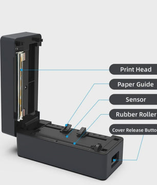 Draagbare Thermische Labelprinter - Geen Inkt Nodig, Bluetooth & USB, Hoge Snelheid voor Kleine Bedrijven