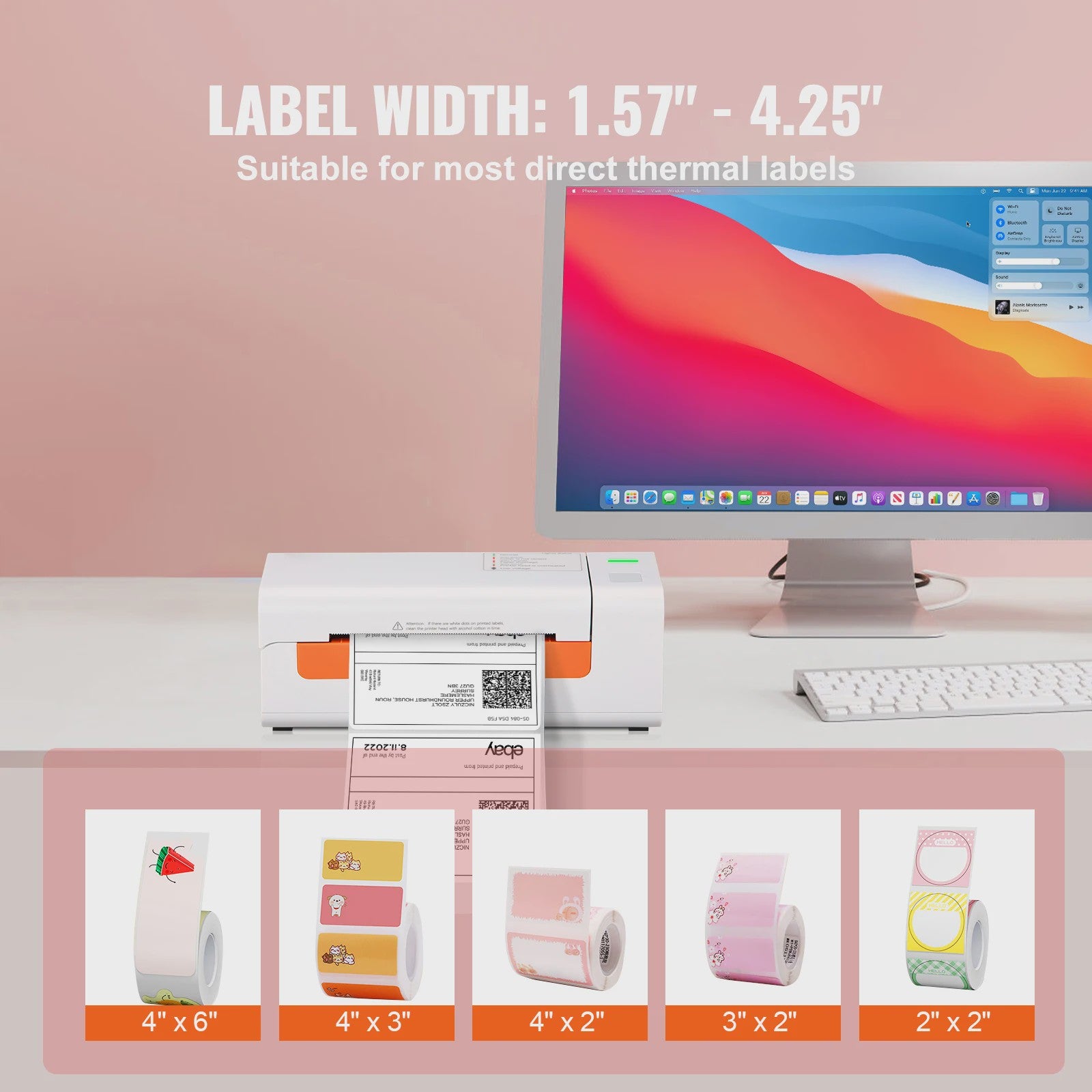 Professionele Thermische Labelprinter - 203 DPI USB Desktop Printer voor Verzending & Barcodes