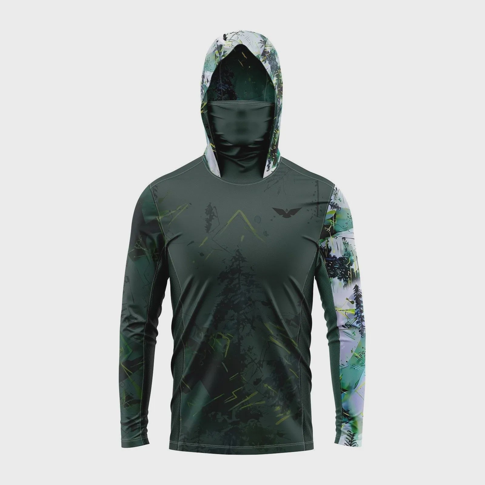 Herenshirt met Lange Mouwen en 3D Visprint - Ademend & Comfortabel voor Outdoor Activiteiten