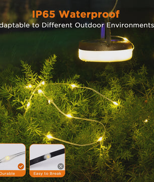 Lureshine 2-in-1 Camping Lamp & Slingerlicht - Oplaadbaar, Waterdicht & Veelzijdig