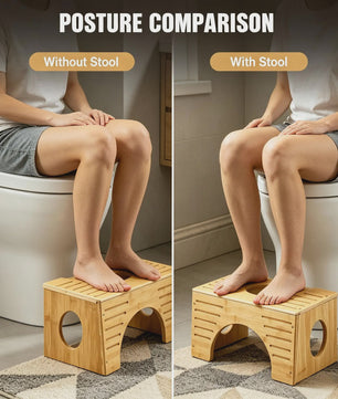 Ergonomische Bamboe Toiletkruk - Verbeter Je Houding en Ontlasting